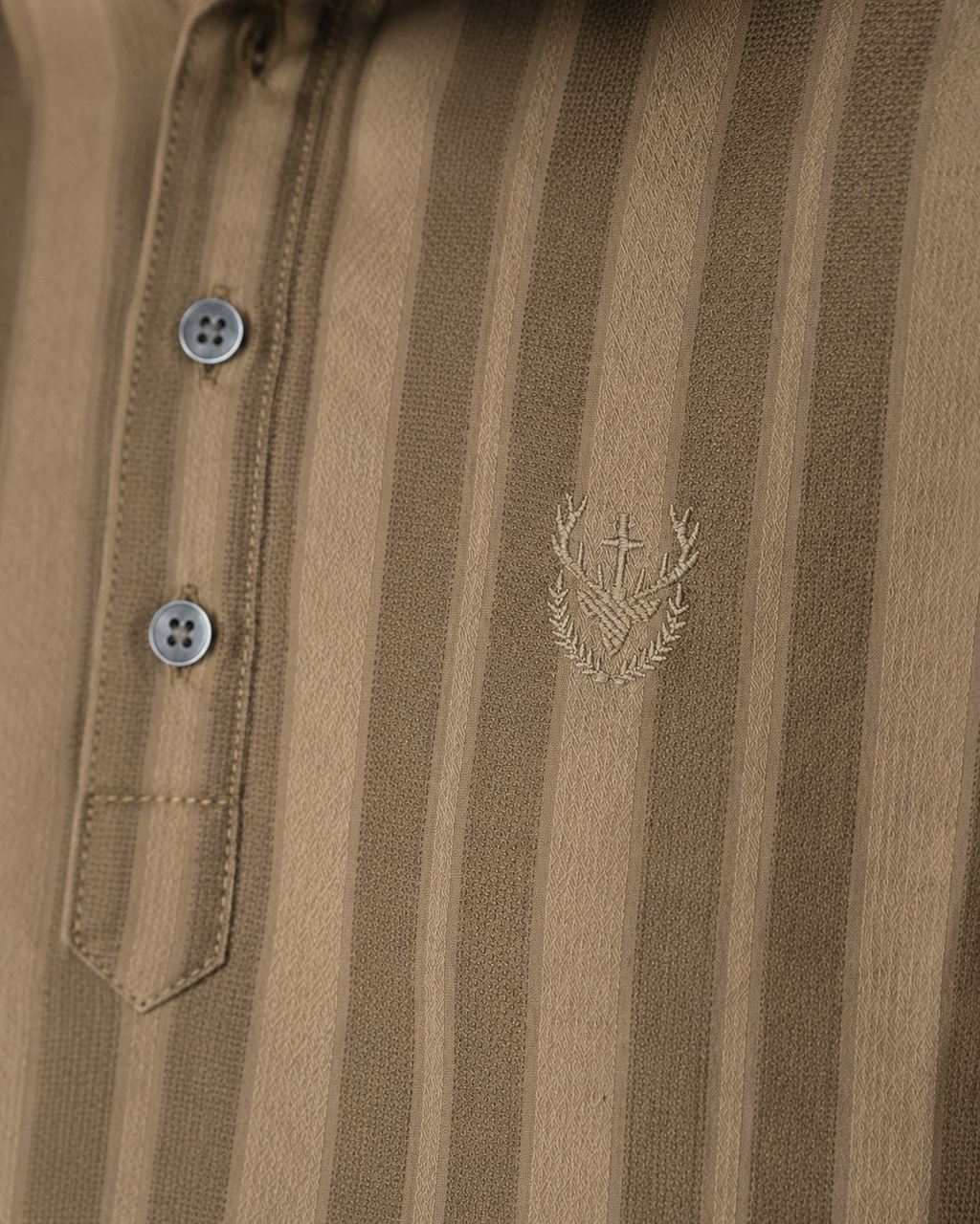 Taupe Textured Short Kurta