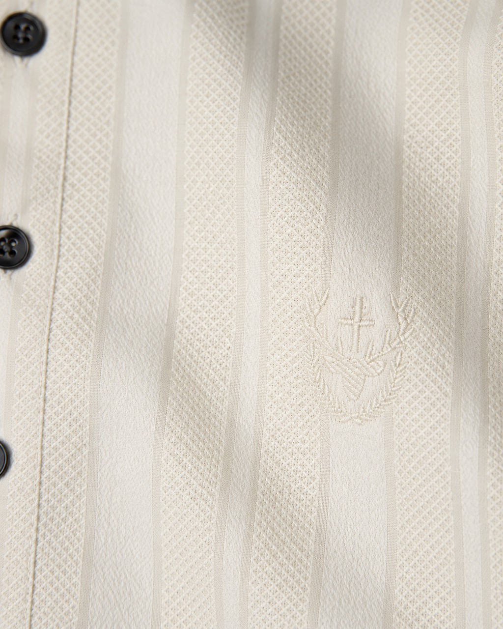 Ivory Textured Short Kurta