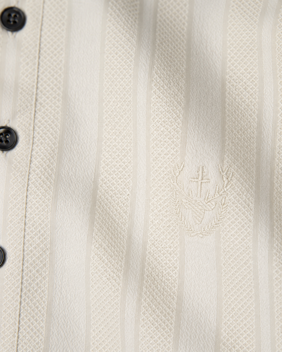 Ivory Textured Short Kurta