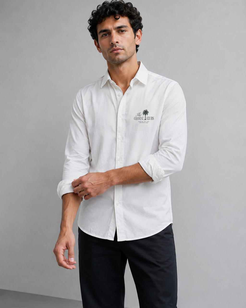 White Coastal Club Cotton Shirt
