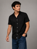 Pure Linen Shirt – Classic Black