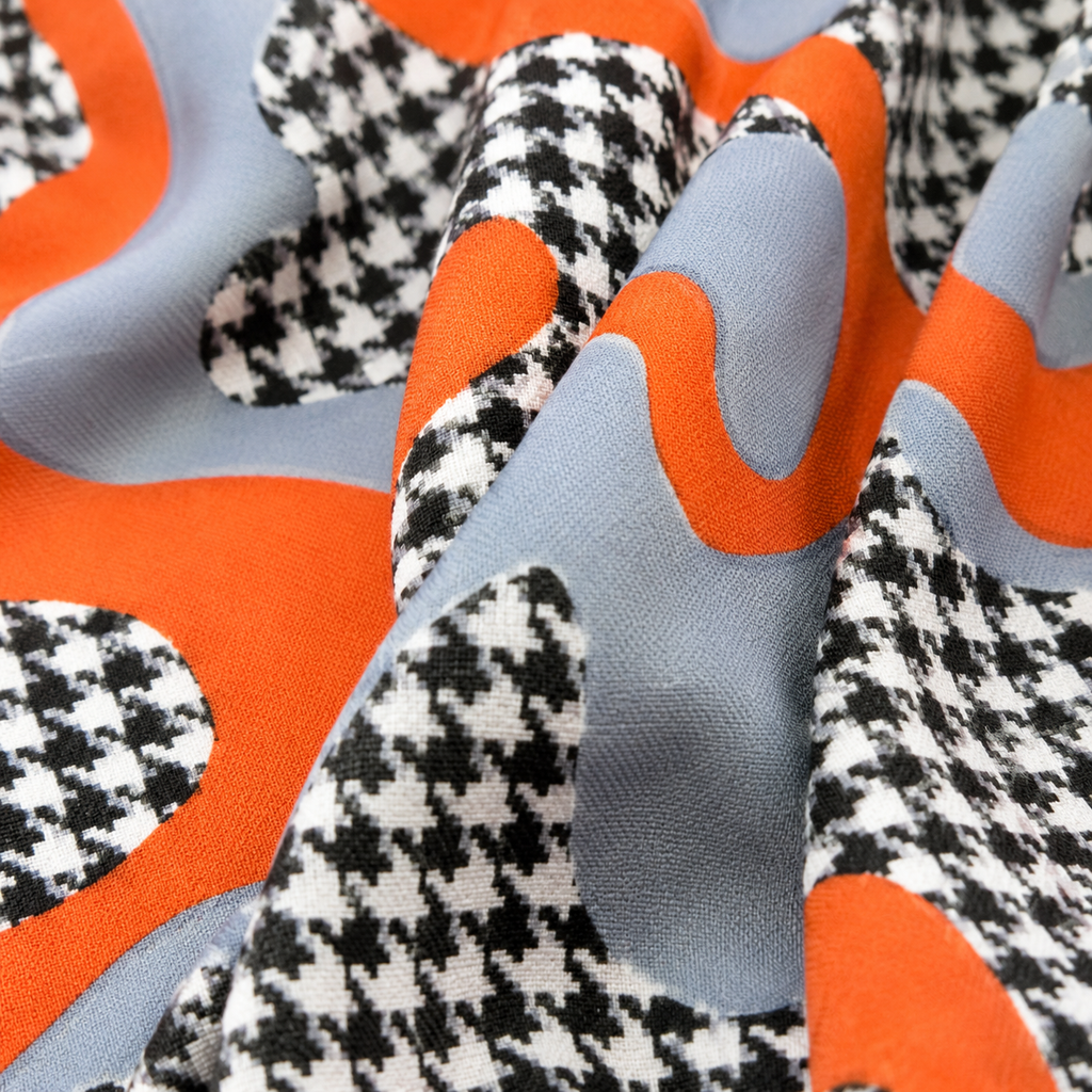 Abstract Orange Printed Cord Set for Men – Modern Summer Co-ord Set