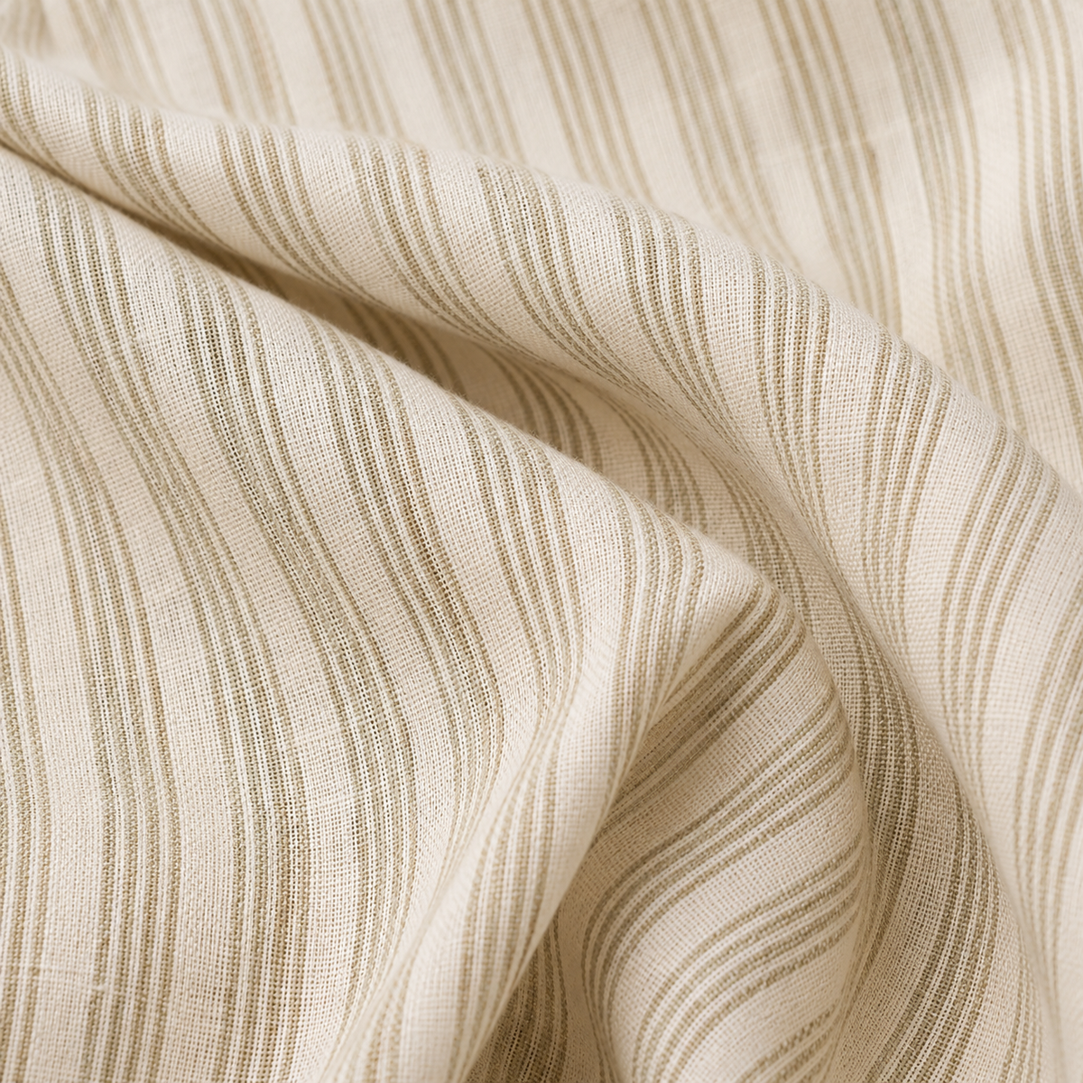 Beige Stripe Cotton Shirt