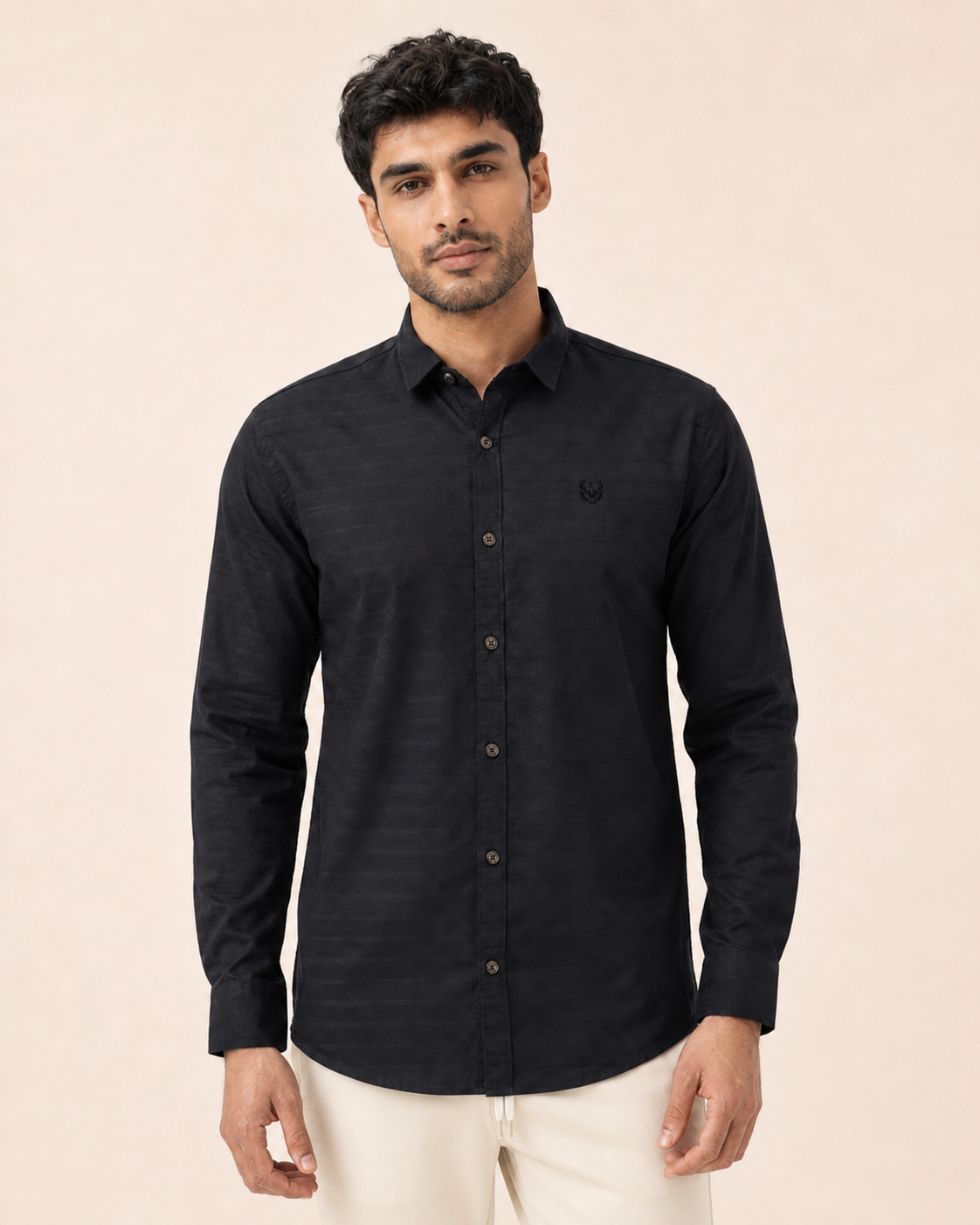 Black Horizon Cotton Shirt