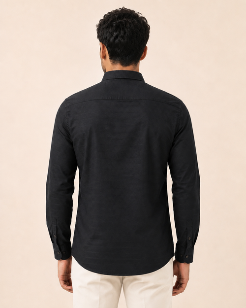 Black Horizon Cotton Shirt