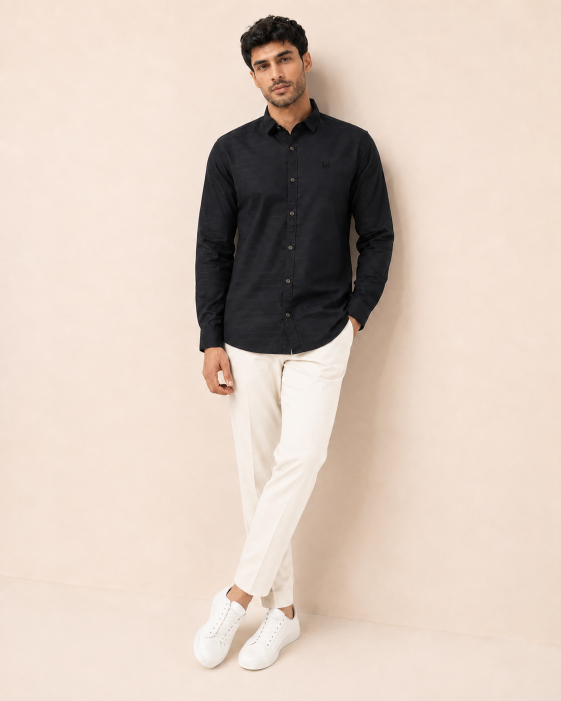 Black Horizon Cotton Shirt