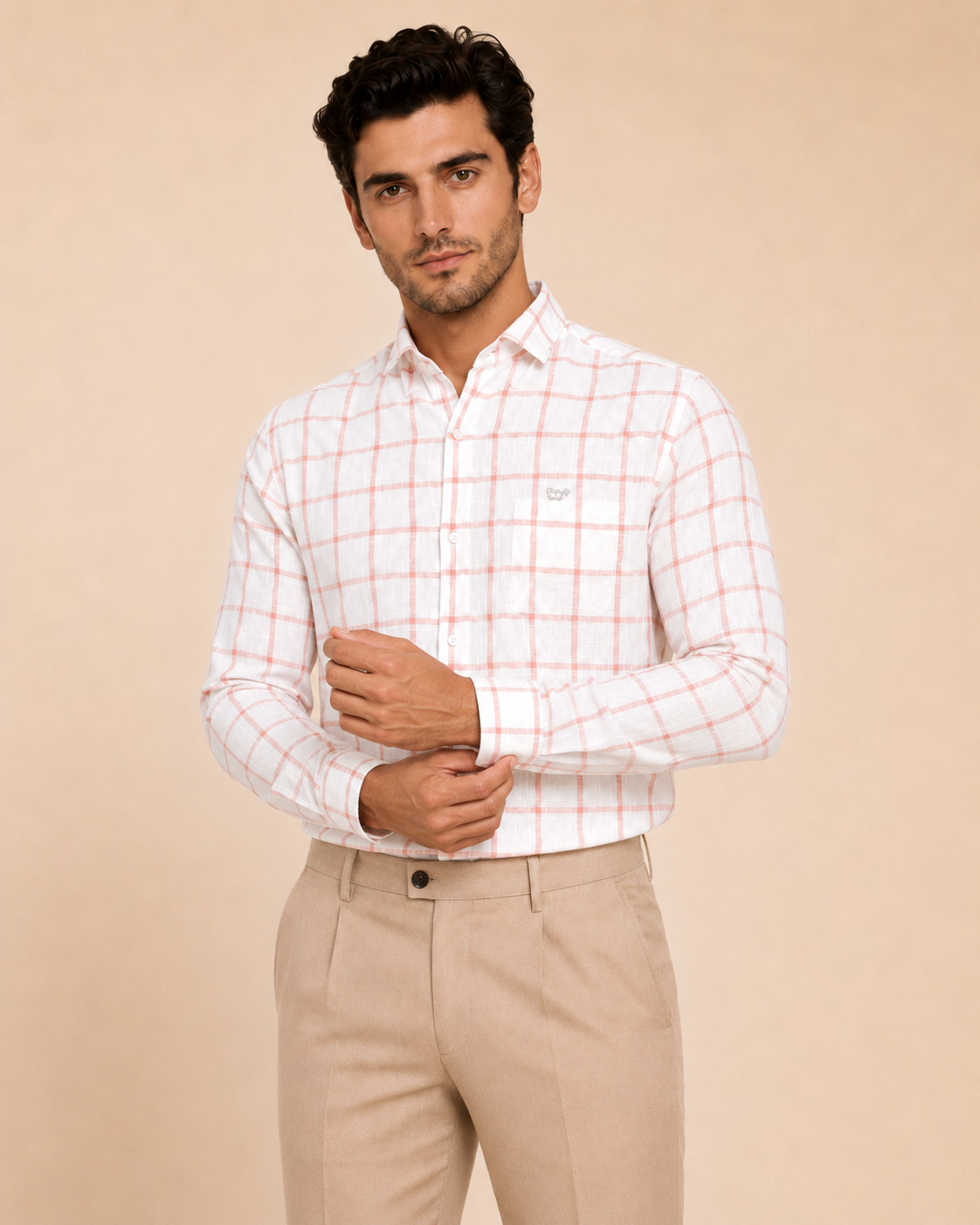 Cherry Check Cotton Shirt