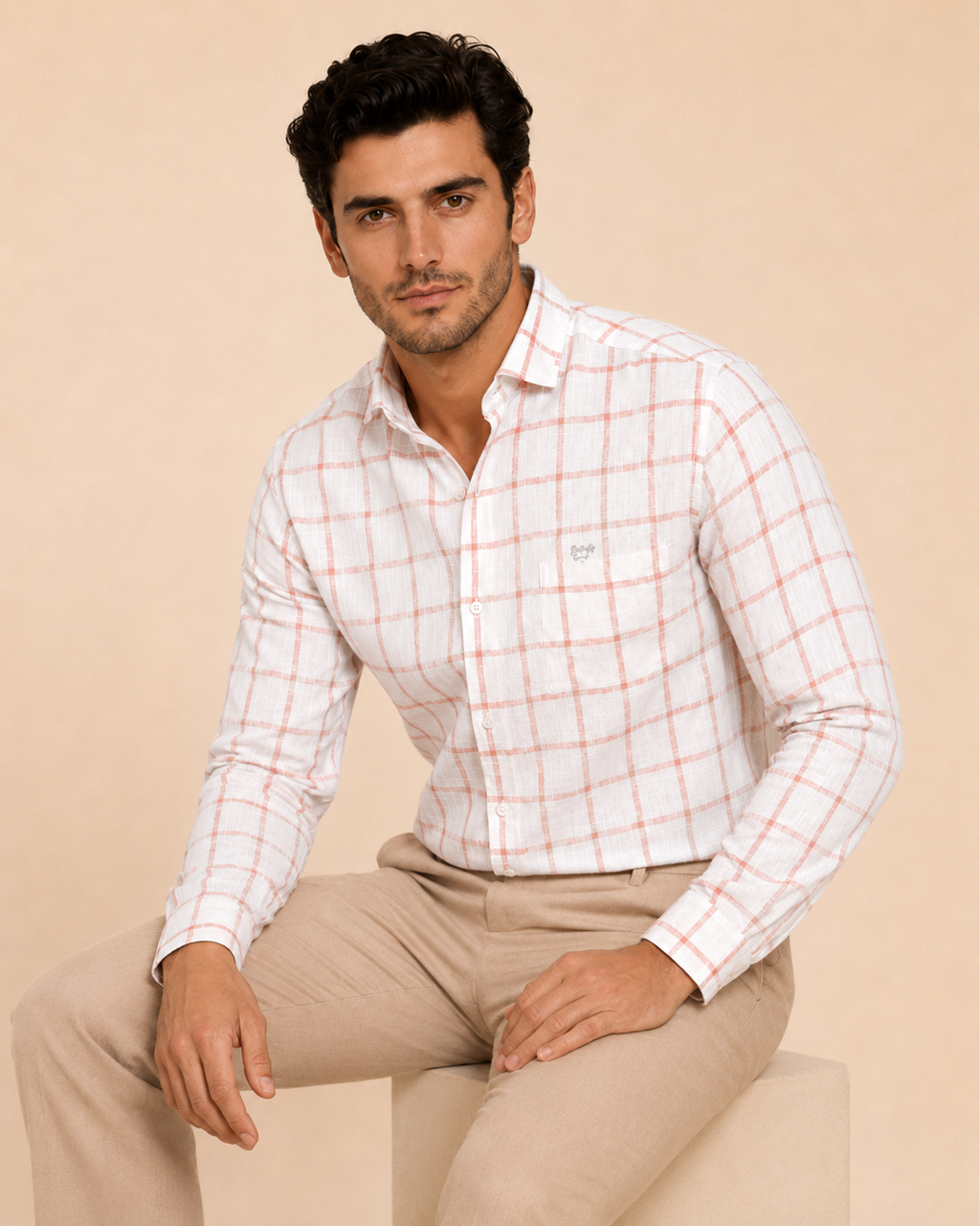 Cherry Check Cotton Shirt