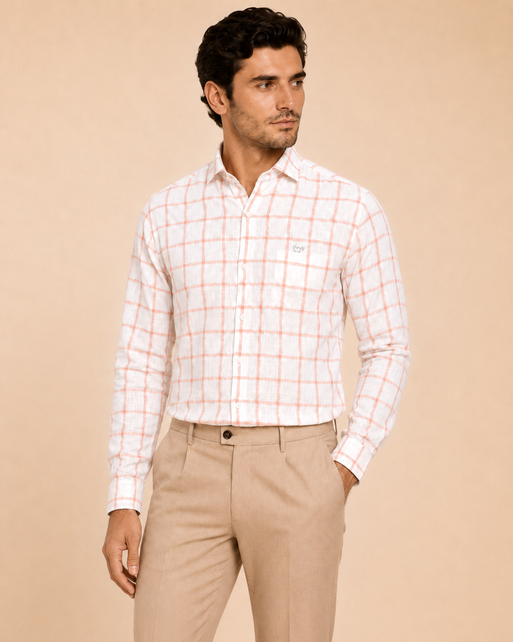 Cherry Check Cotton Shirt