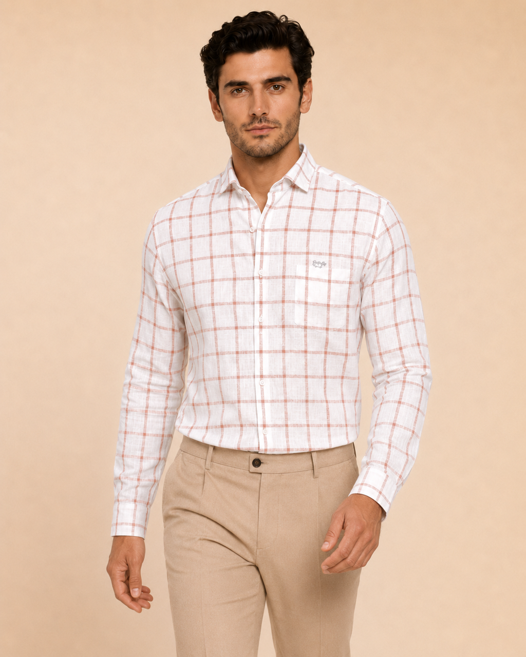 Cherry Check Cotton Shirt