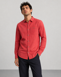 Coral Solid Cotton Shirt