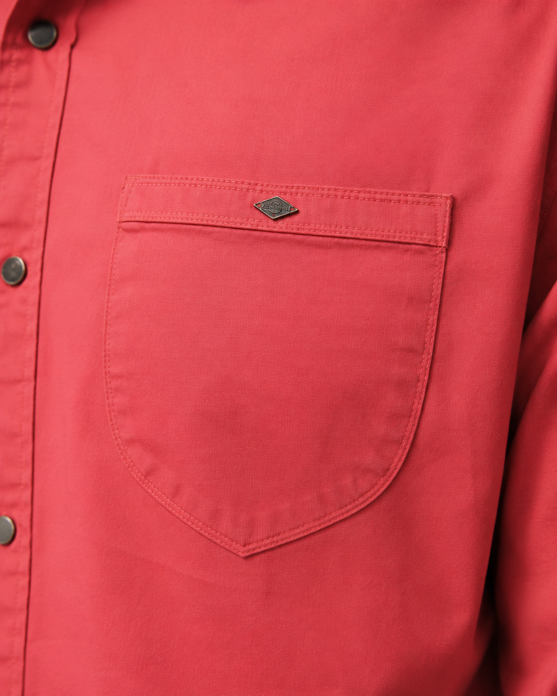 Coral Solid Cotton Shirt