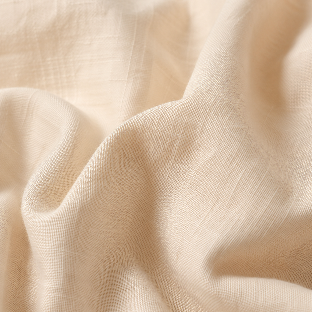 Cream Solid Cotton Shirt