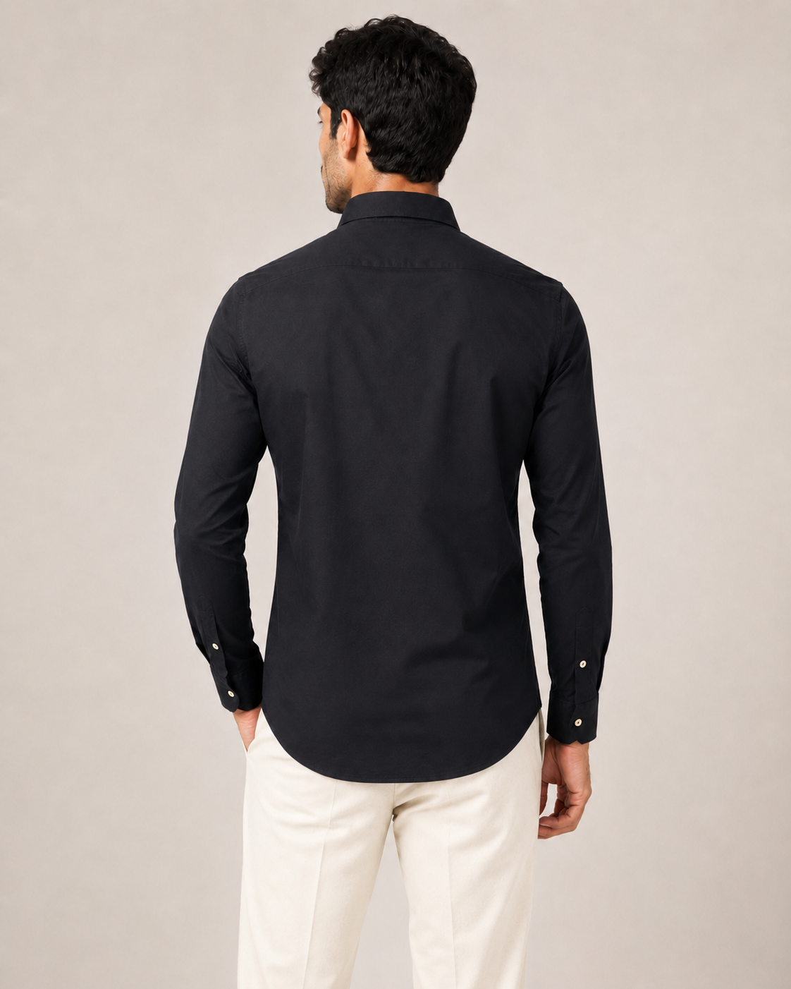 Ebony Crest Cotton Shirt