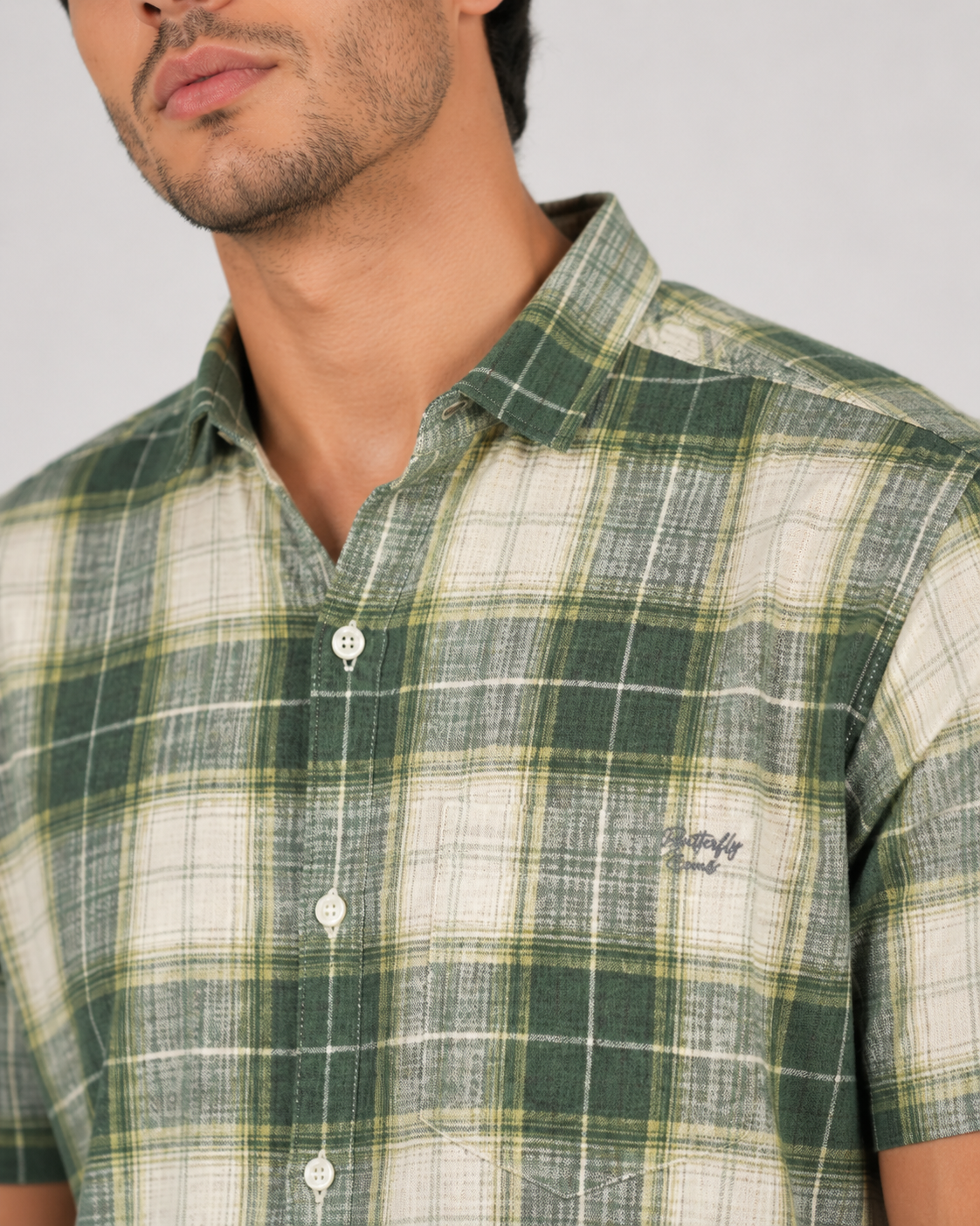 Forest Plaid Cotton Shirt