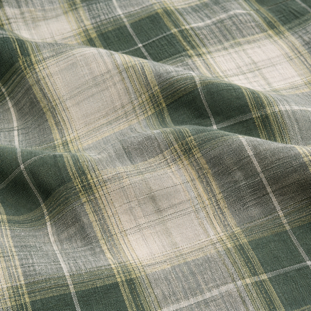Forest Plaid Cotton Shirt