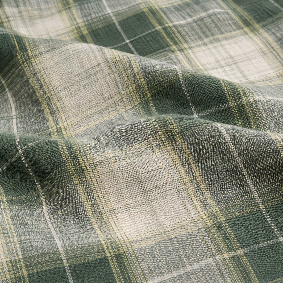 Forest Plaid Cotton Shirt