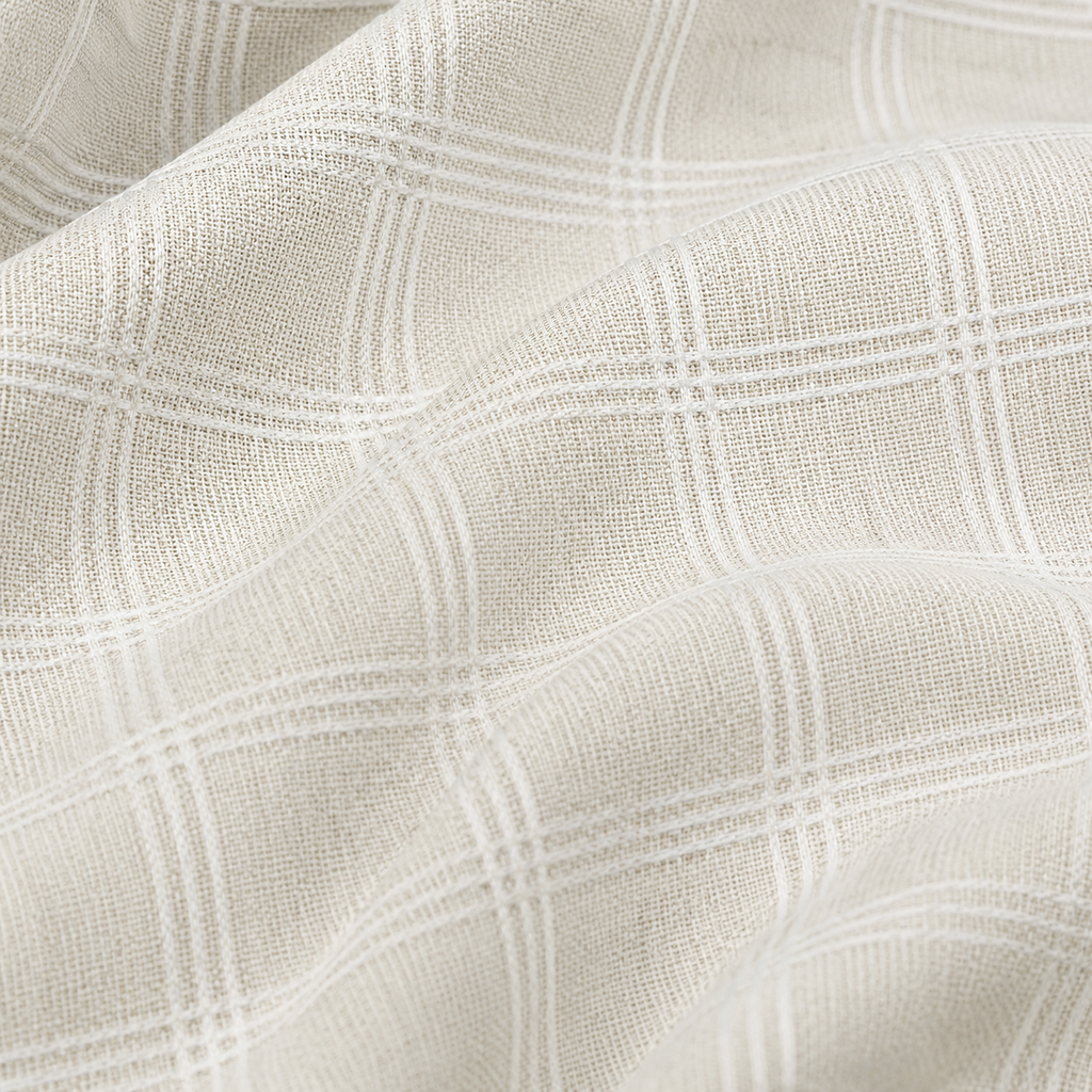 Ivory Check Cotton Shirt