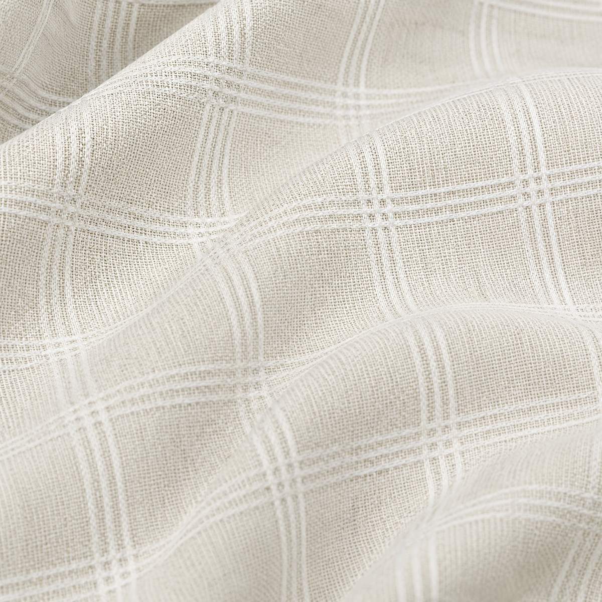 Ivory Check Cotton Shirt