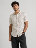 Ivory Leaf Cotton Shirt