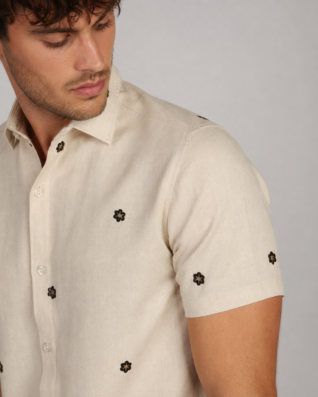 Ivory Meadow Embroidered Shirt