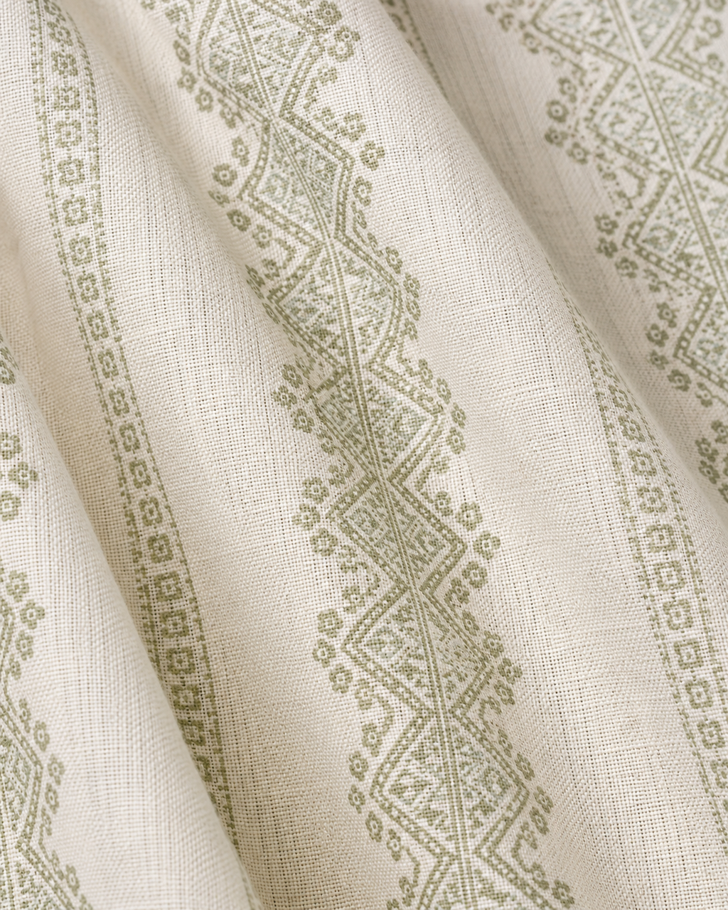 Ivory Sage Print Short Kurta