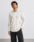 Ivory Vine Embroidered Shirt