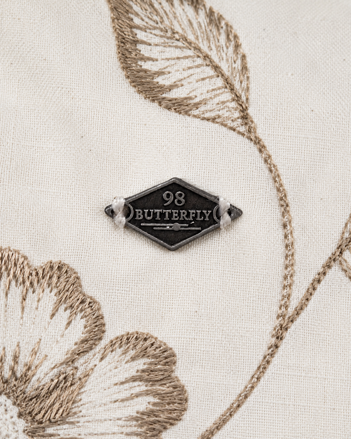 Ivory Vine Embroidered Shirt