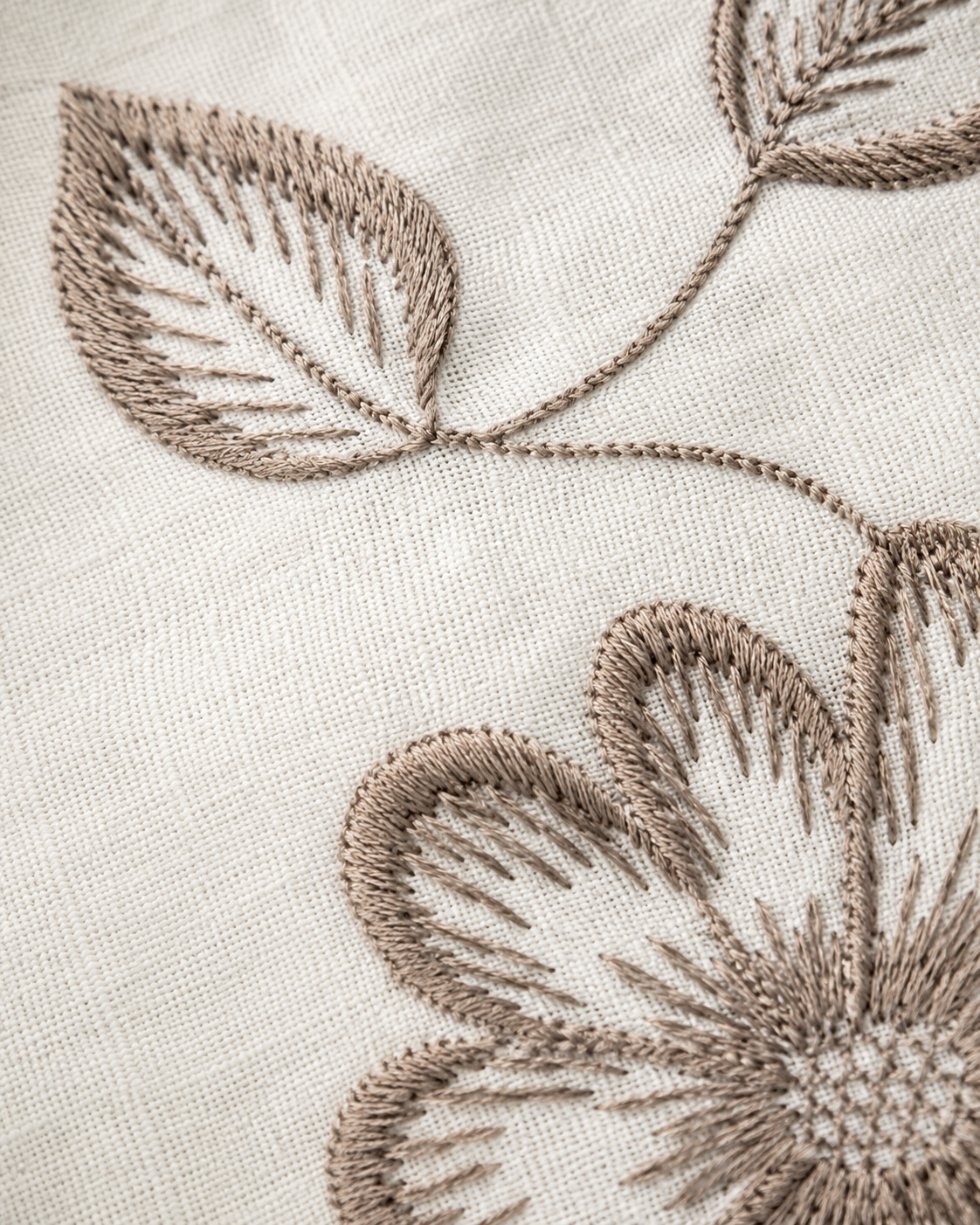 Ivory Vine Embroidered Shirt