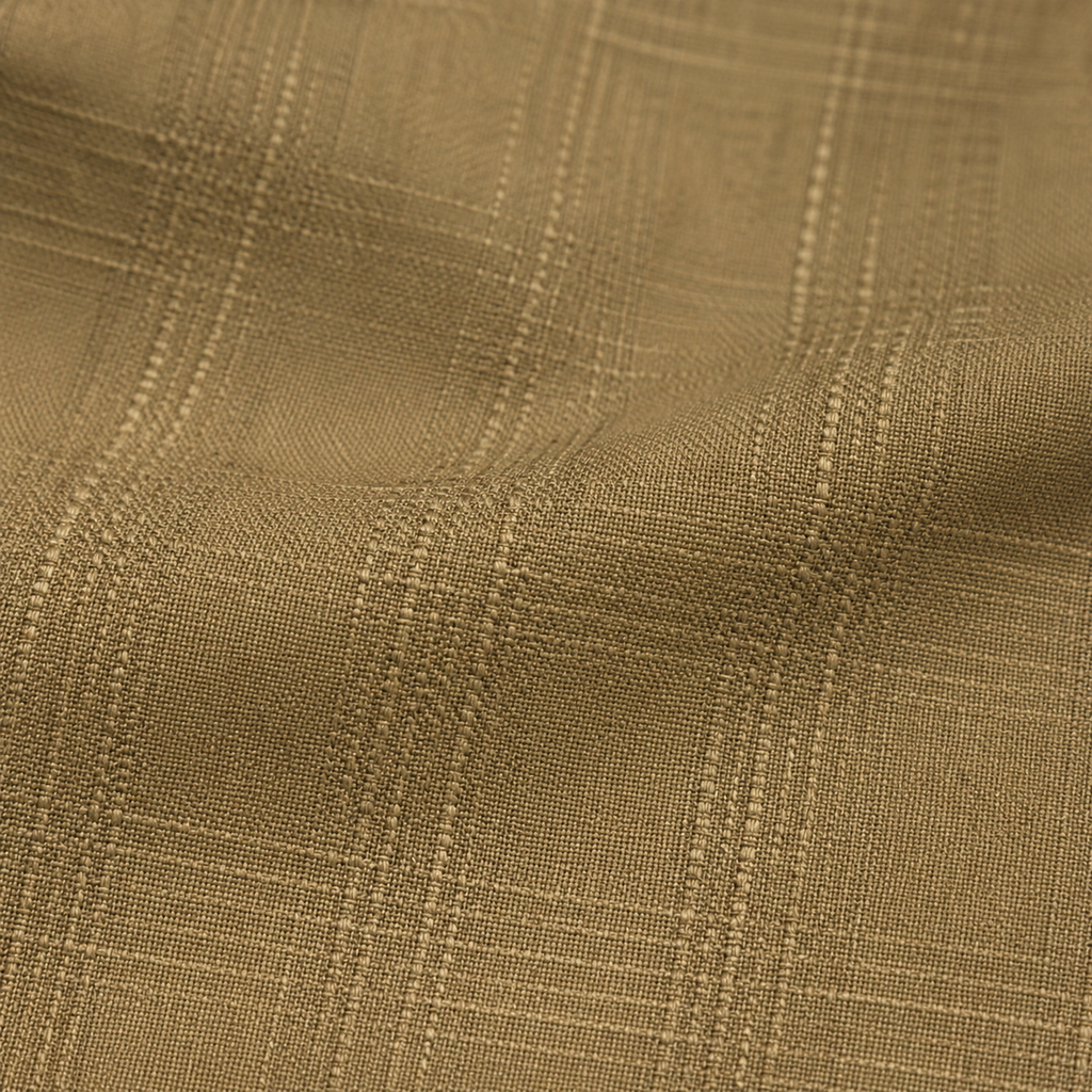 Khaki Textured Cotton Shirt