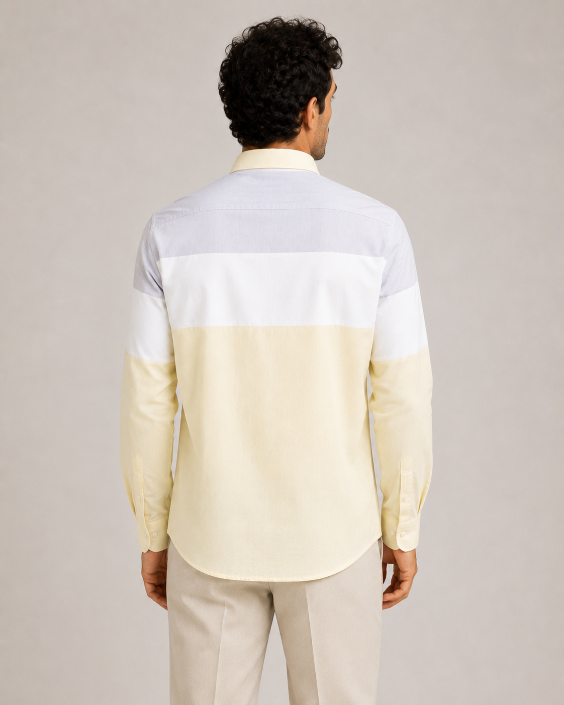 Lemon Colorblock Cotton Shirt