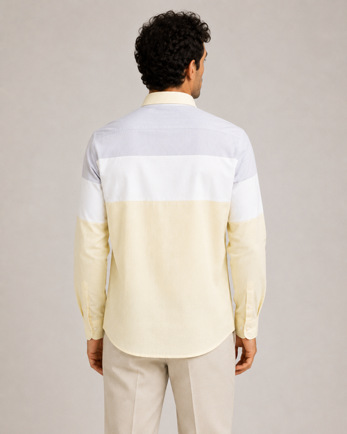 Lemon Colorblock Cotton Shirt