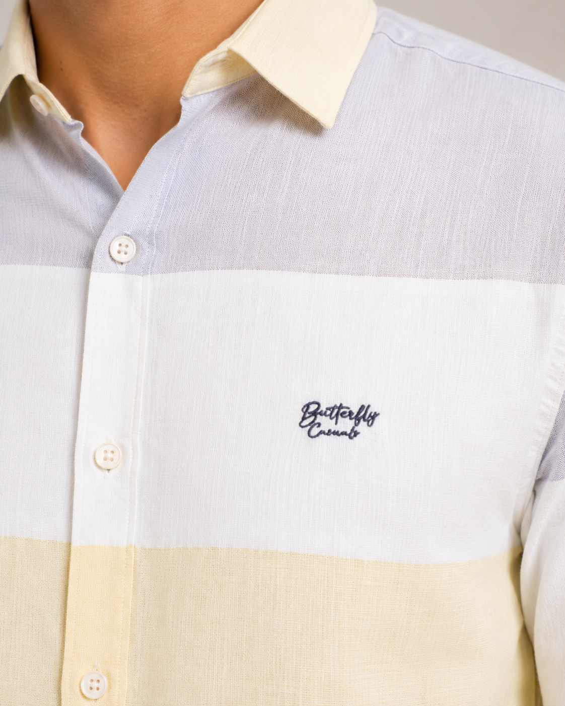 Lemon Colorblock Cotton Shirt