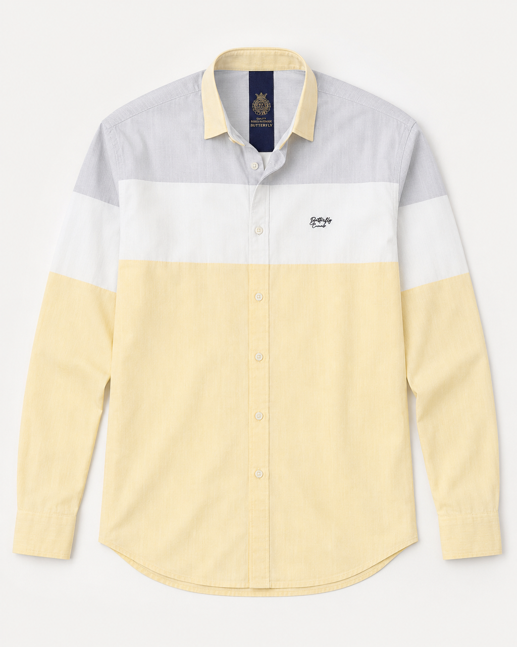 Lemon Colorblock Cotton Shirt