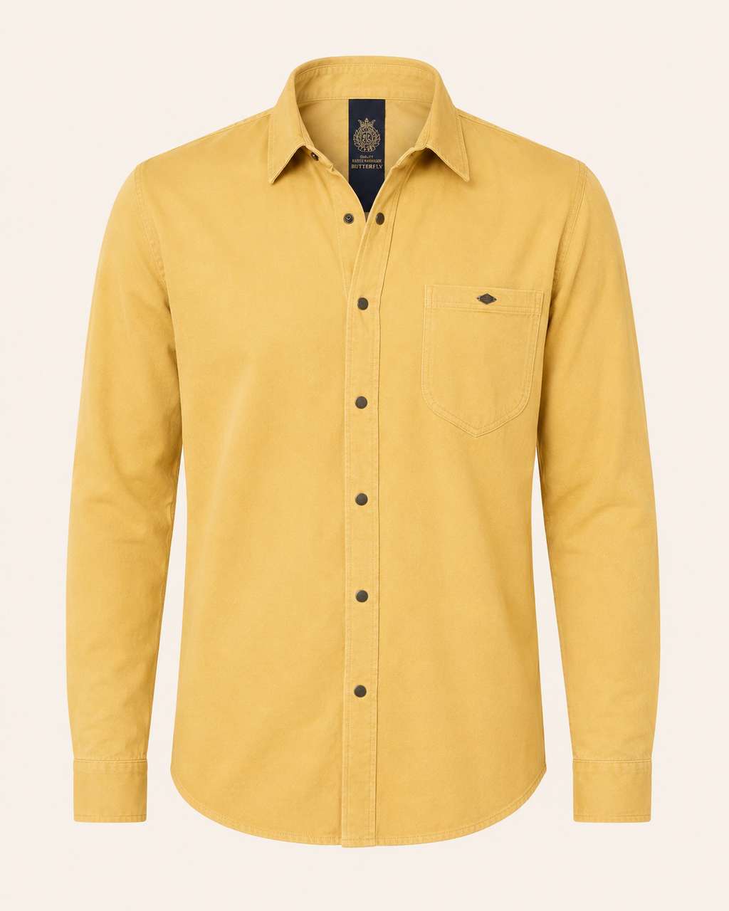 Lemon Solid Cotton Shirt