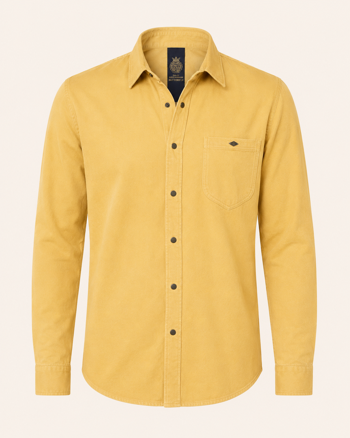 Lemon Solid Cotton Shirt
