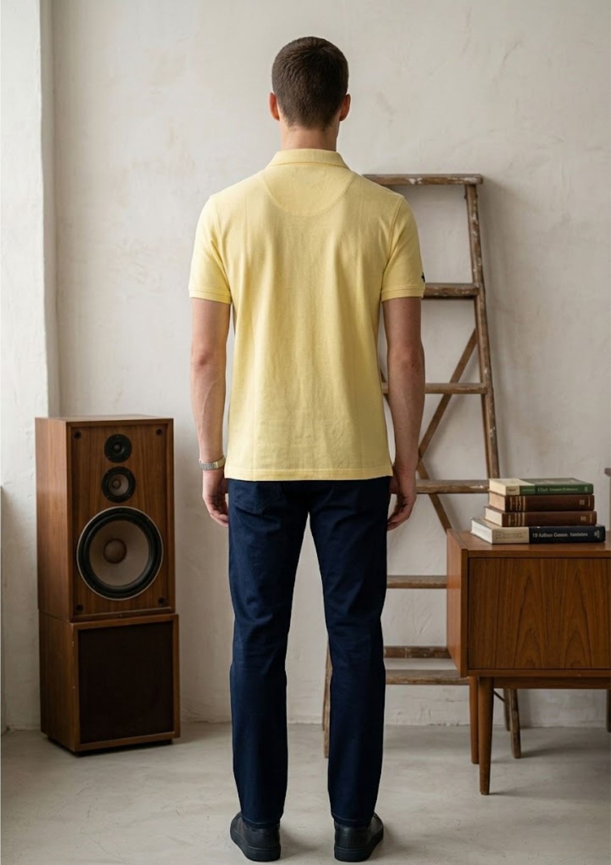 Men’s Premium Knit Polo T-Shirt | Lightweight Breathable Cotton Blend | Summer Essential Polo | Pastel Yellow