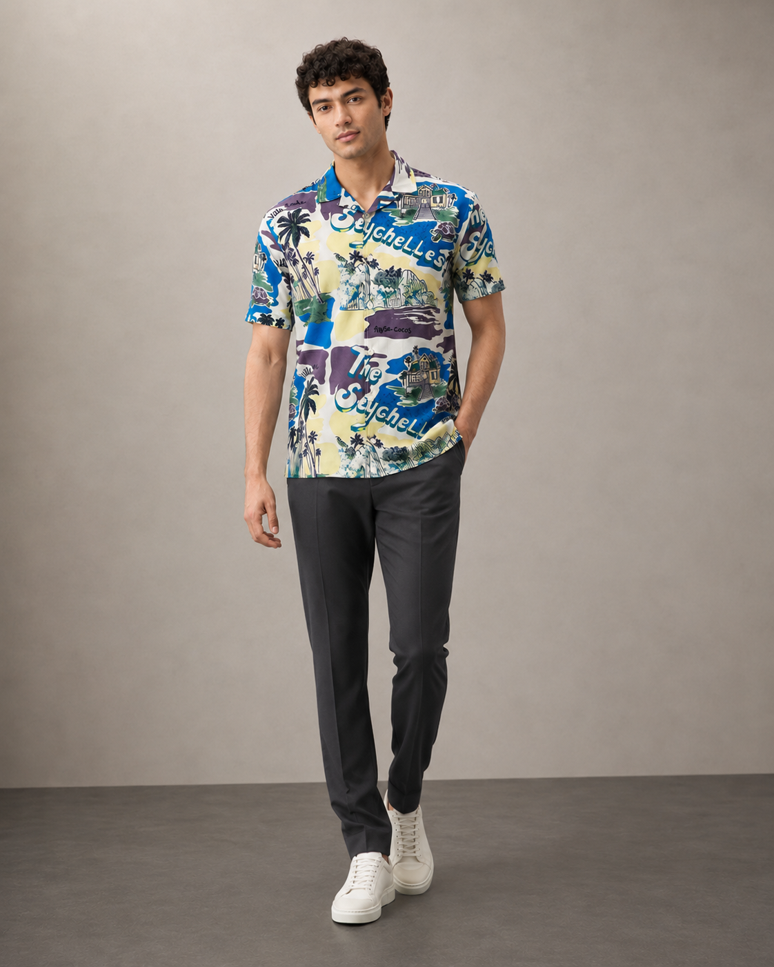 Men’s Seychelles Vacation Printed Cord Set | Shirt & Shorts Co-ord
