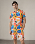 Men’s Tropical Vacation Printed Cord Set | Shirt & Shorts Co-ord
