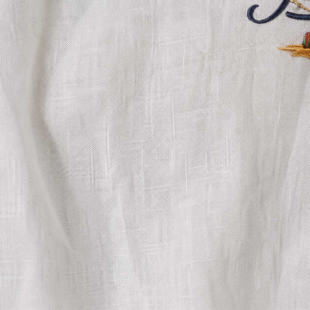 Men’s White Pure Linen PJ Cord Set | 60 Lea Premium Linen Shirt & Pyjama Co-ord | Luxury Loungewear & Resort Set