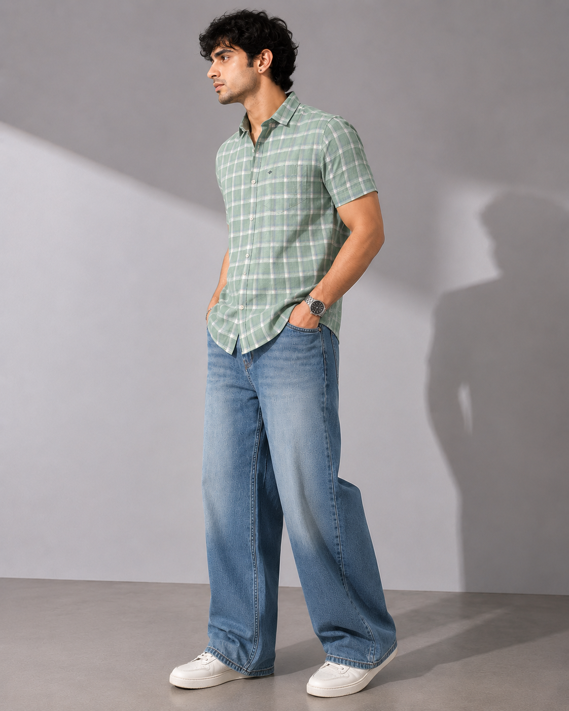Mint Check  Shirt