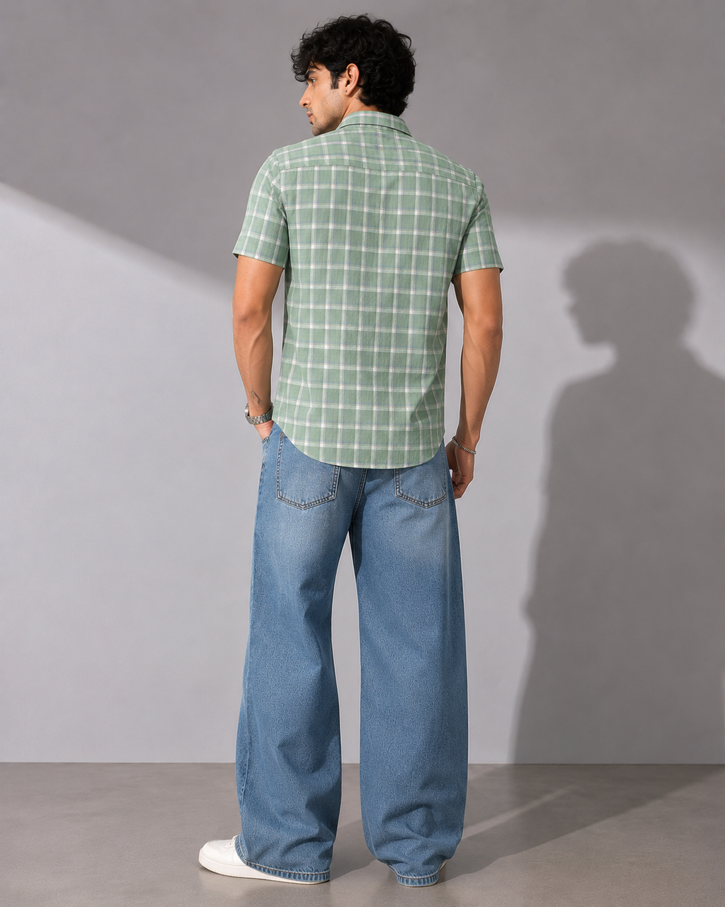 Mint Check  Shirt