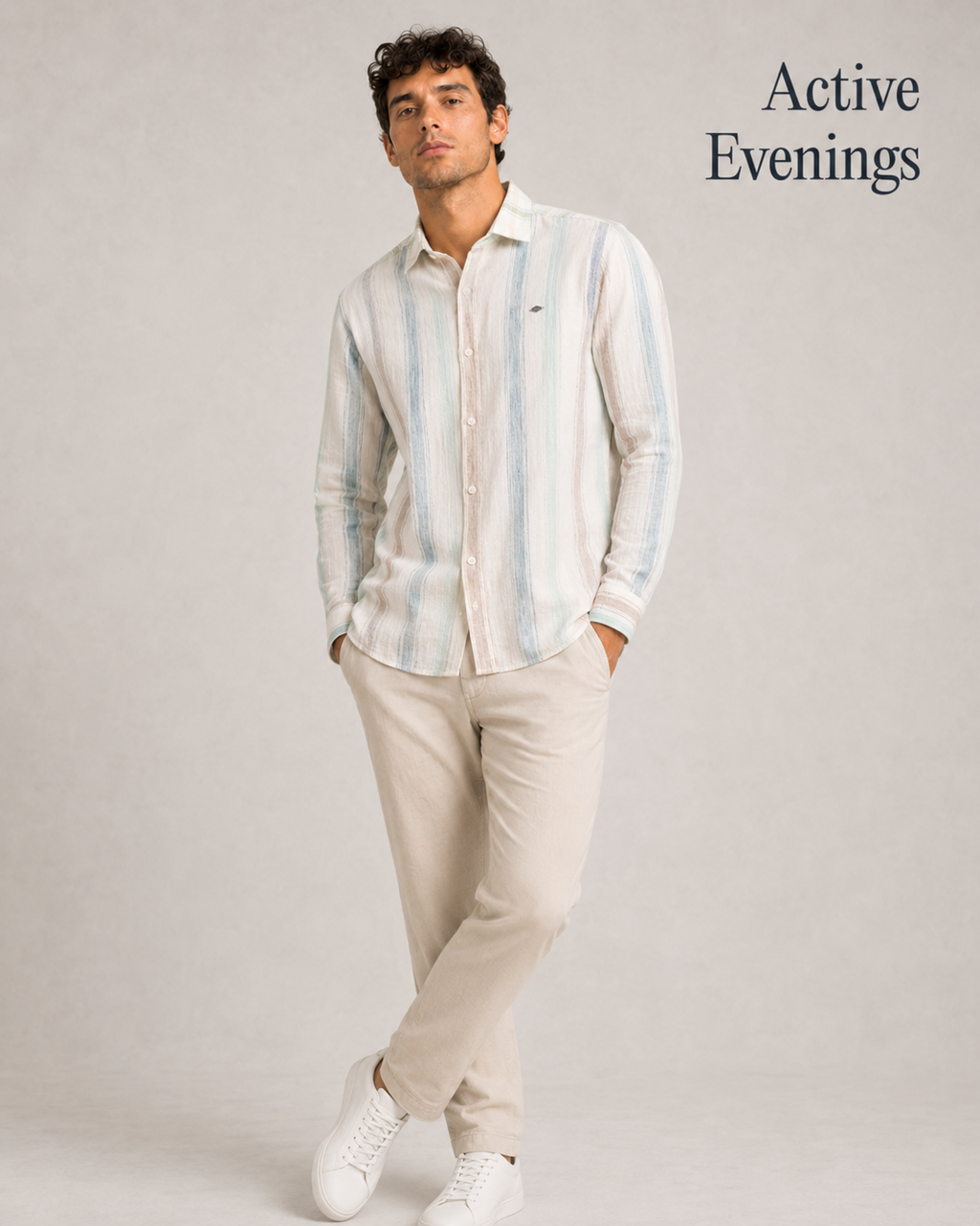 Mint Multi Stripe Cotton Shirt