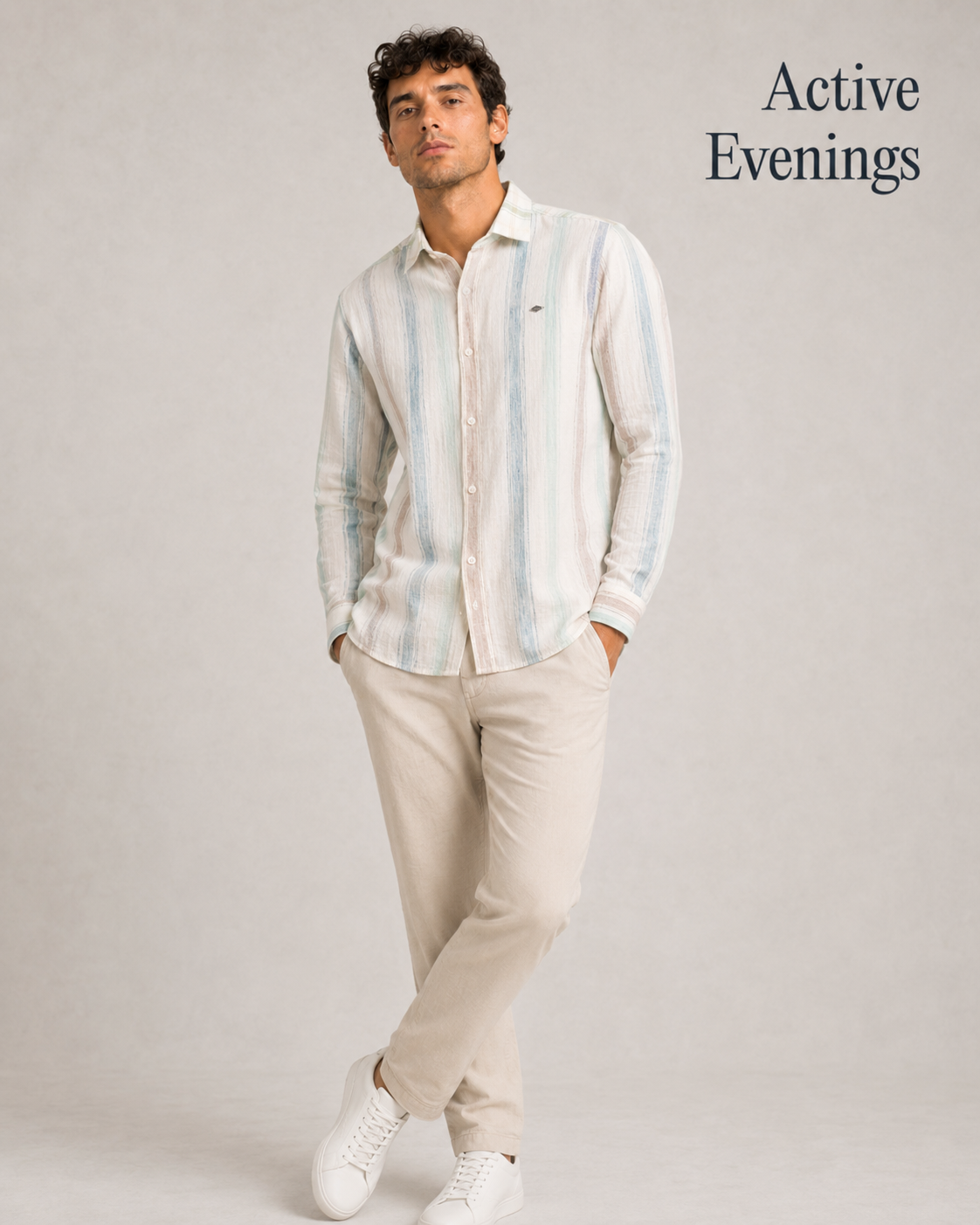 Mint Multi Stripe Cotton Shirt