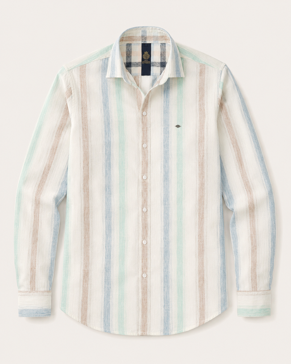 Mint Multi Stripe Cotton Shirt