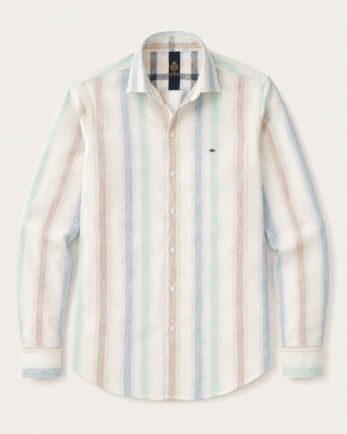 Mint Multi Stripe Cotton Shirt