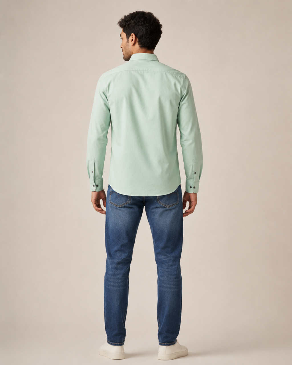 Mint Solid Cotton Shirt