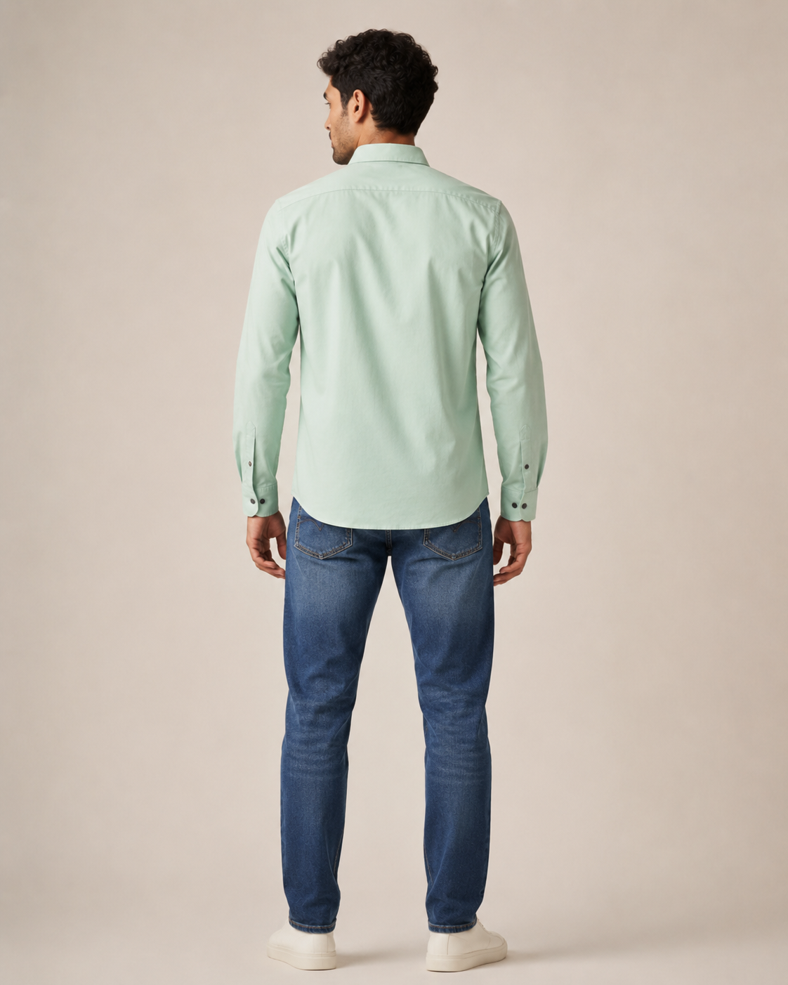 Mint Solid Cotton Shirt