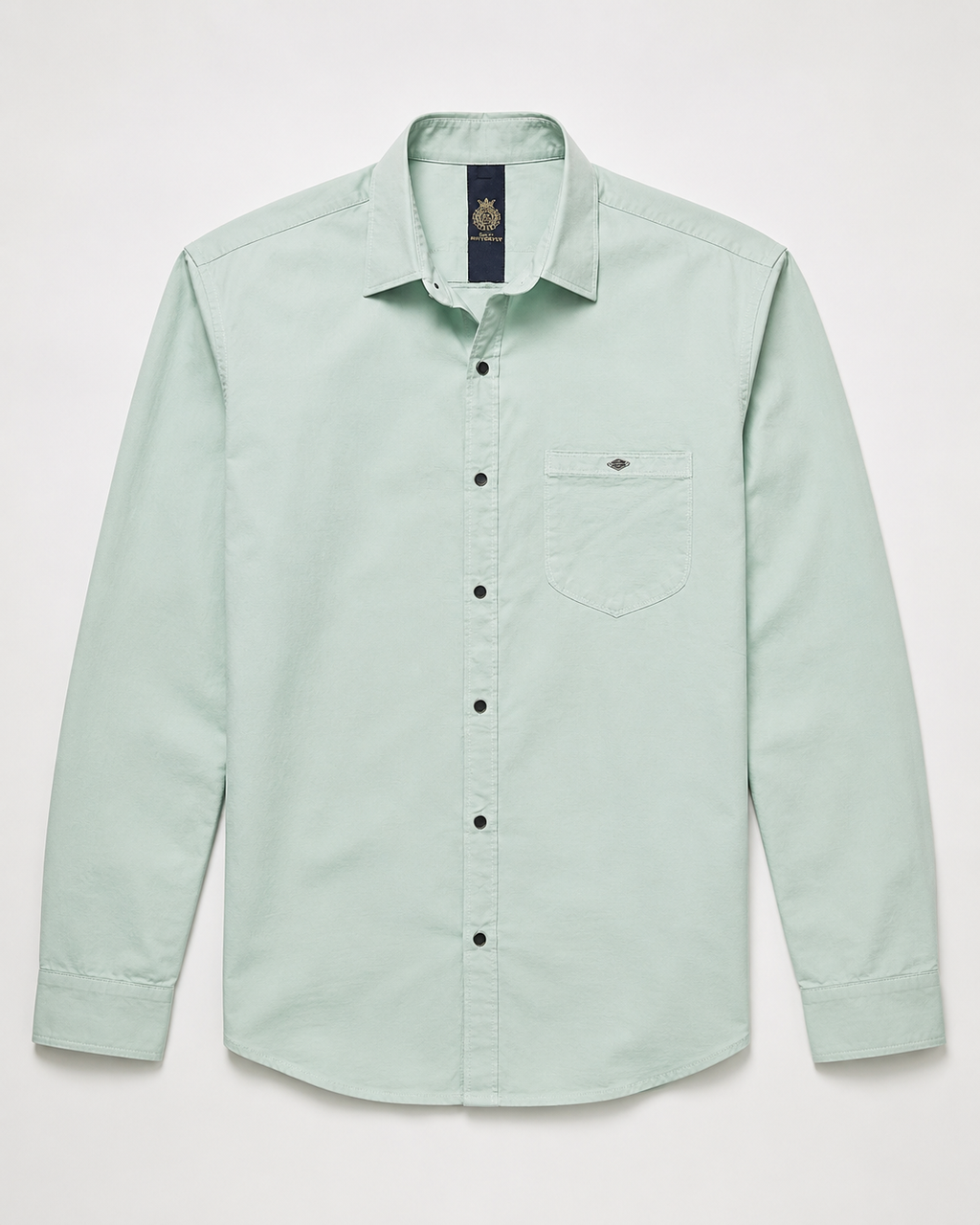 Mint Solid Cotton Shirt