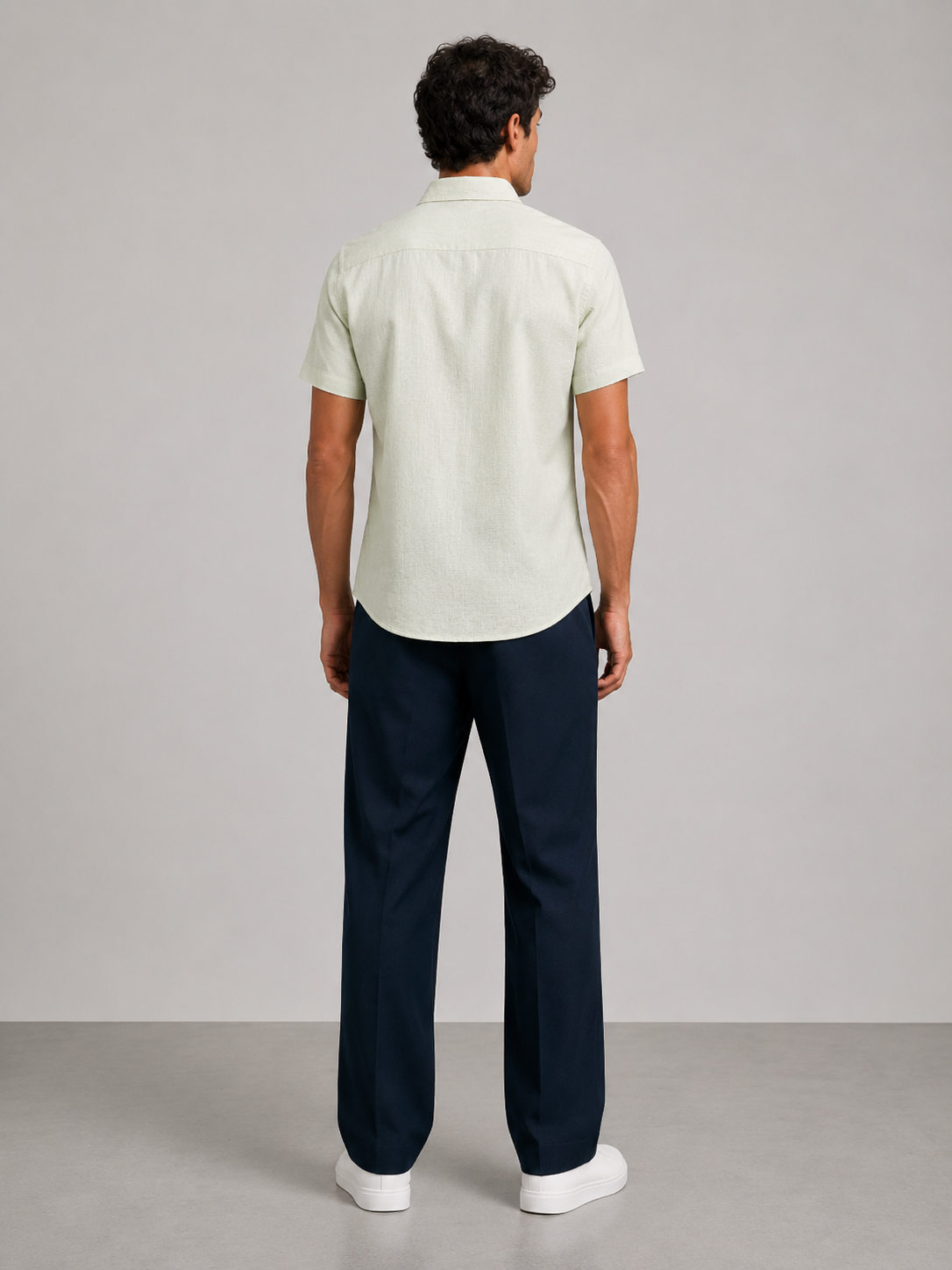 Mint Textured Cotton Shirt
